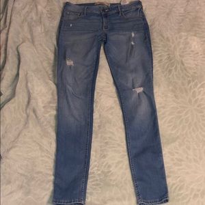 Hollister light wash super skinny jeans